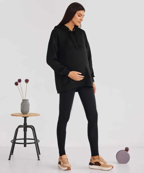 Черные леггинсы для будущих мам Letanika
