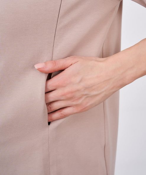 Alternative view of Пыльно-бежевая футболка для будущих и кормящих мам Astoria