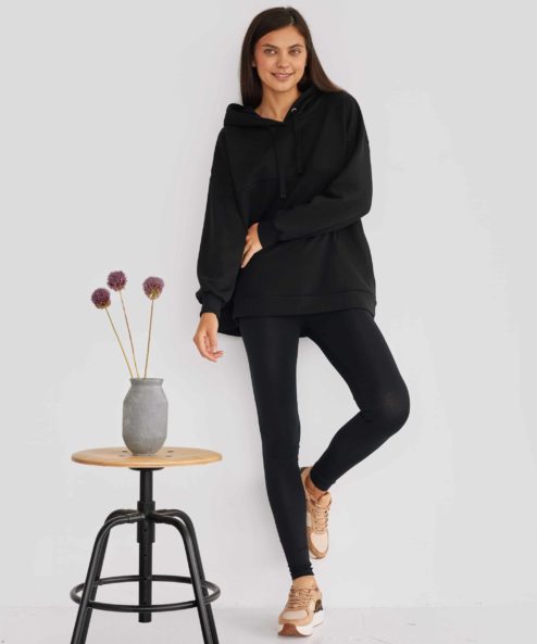 Черные леггинсы для будущих и кормящих мам Solar