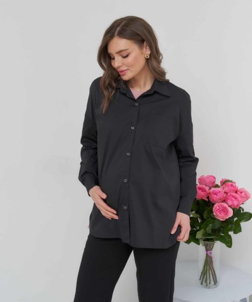 Alternative view of Черная рубашка для беременных Florance