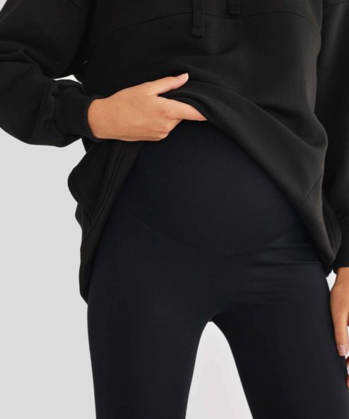 Alternative view of Черные леггинсы для будущих мам Letanika