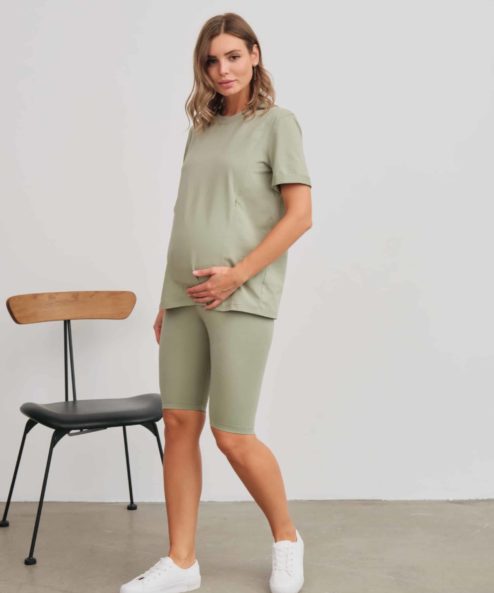 Фисташковые велосипедки для будущих и кормящих мам Manila