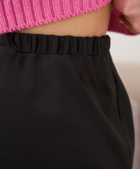 Alternative view of Черная атласная юбка Kate