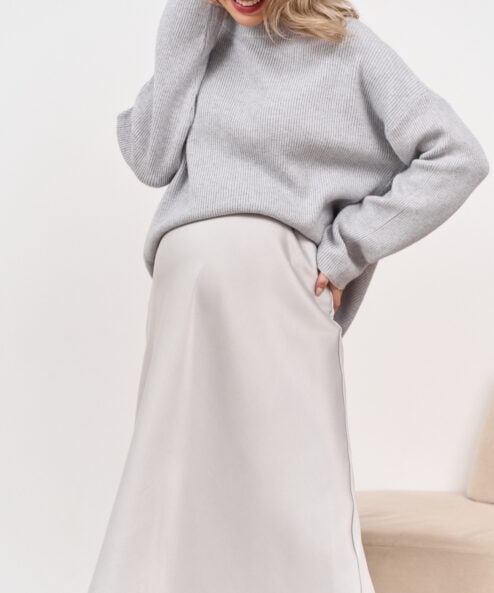 Alternative view of Серебряная атласная юбка Kate