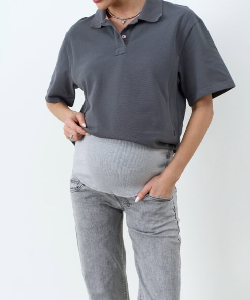 Alternative view of Серые джинсы moms для будущих мам Siam