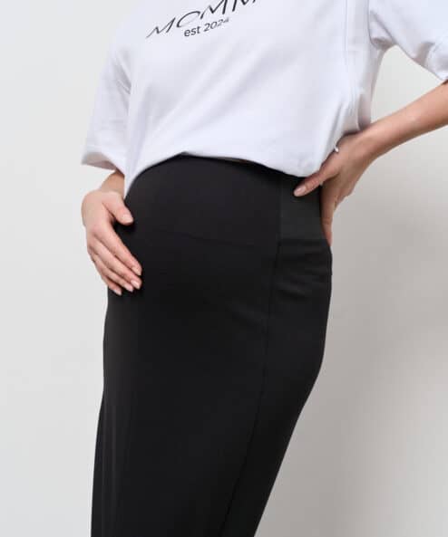 Alternative view of Черная юбка с разрезом для будущих мам Luchia