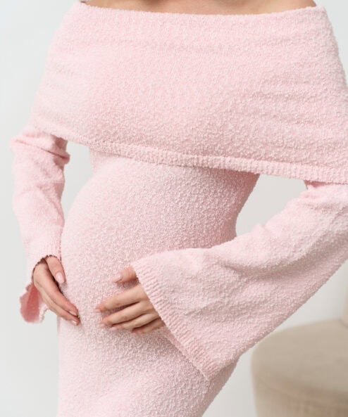 Alternative view of Розовое платье с открытыми плечами Afrodita