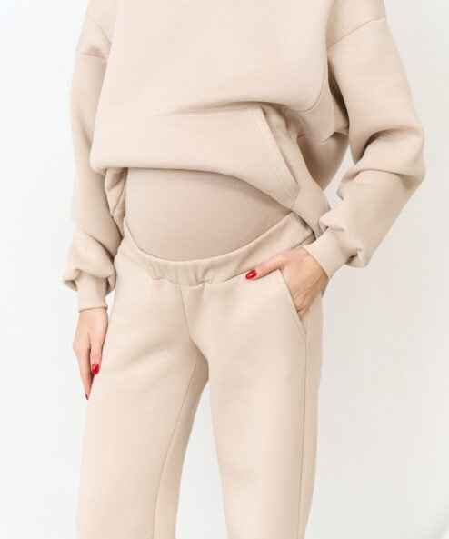 Alternative view of Теплые брюки в цвете латте для будущих мам Flex Warm