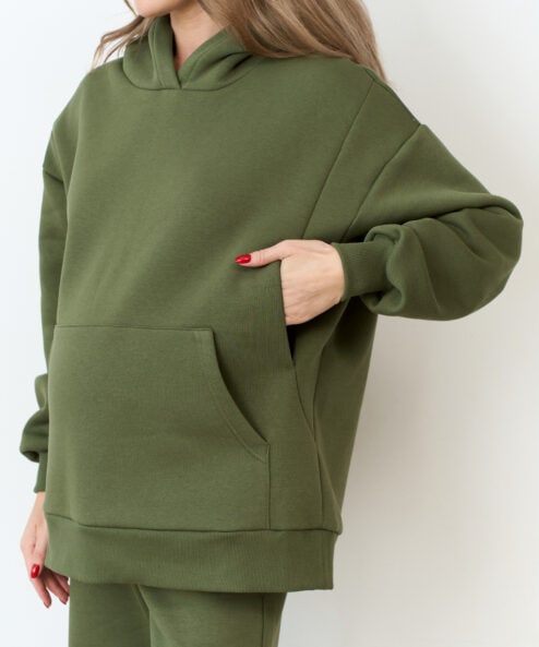 Alternative view of Теплое худи в цвете хаки для будущих и кормящих мам Juna Warm