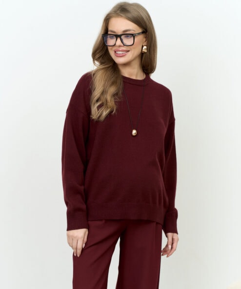 Бордовый базовый джемпер Martin