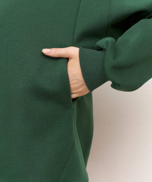 Alternative view of Зеленый теплый свитшот для мам Мама согреет лучше какао