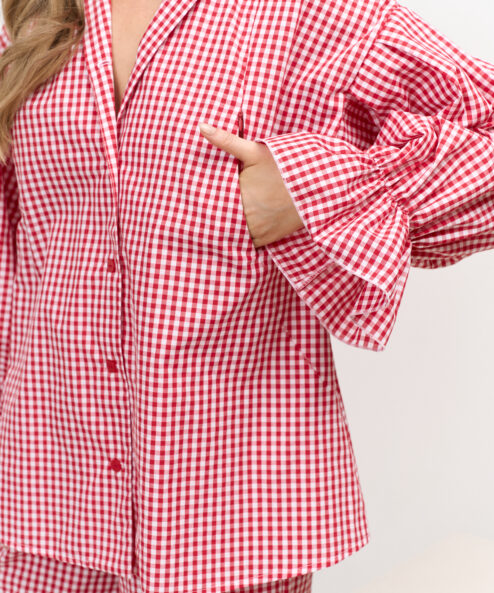 Alternative view of Красная рубашка в клетку для будущих и кормящих мам Siesta
