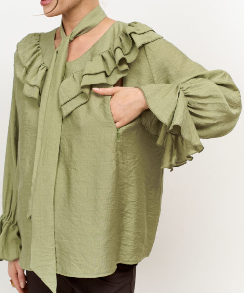 Alternative view of Блуза в цвете хаки для будущих и кормящих мам Essi