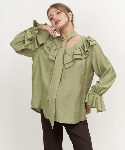 Блуза в цвете хаки для будущих и кормящих мам Essi