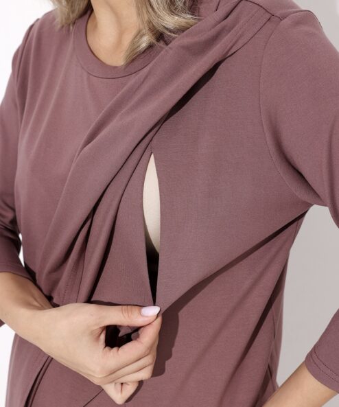 Alternative view of Лиловая пижама для будущих и кормящих мам Hazel