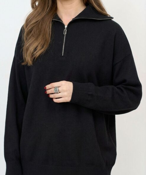 Alternative view of Черный вязаный костюм с молнией Biscuit