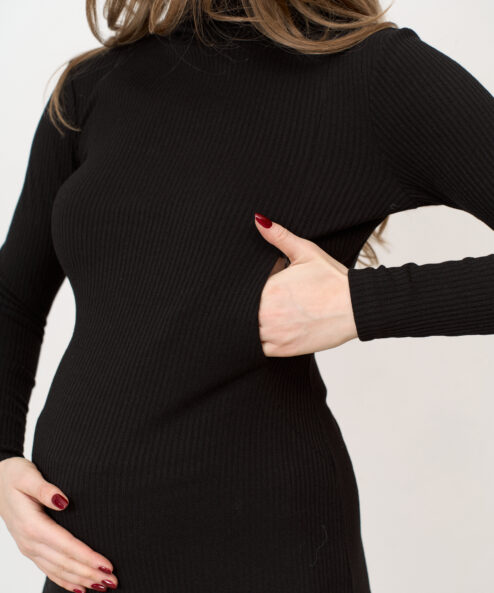Alternative view of Черная водолазка для беременных и кормящих мам Tilda