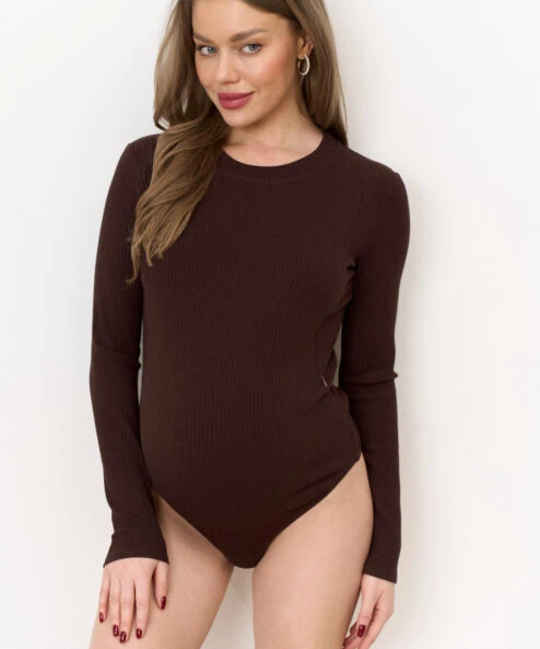 Шоколадное боди для будущих и кормящих мам She