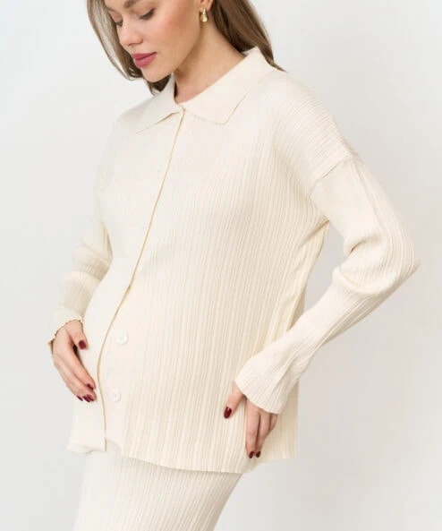 Alternative view of Кремовый костюм с юбкой и кардиганом Dove