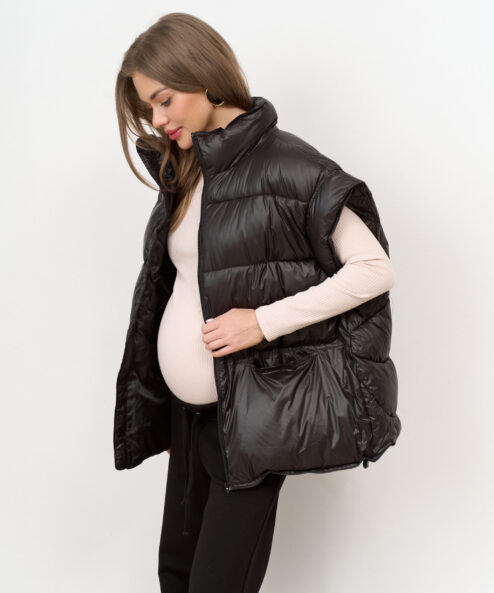 Черный тёплый жилет Weekend