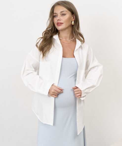 Белая хлопковая рубашка-оверсайз Willow