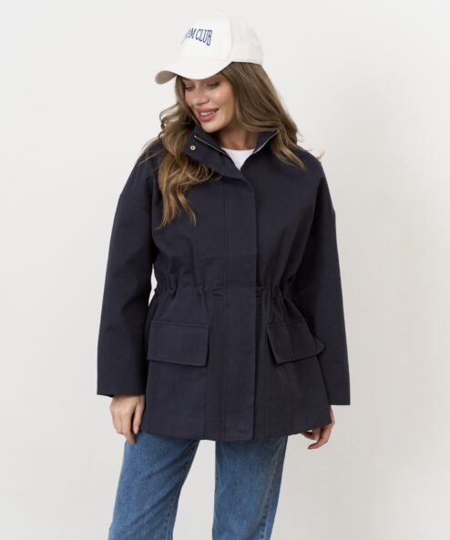 Синяя куртка-парка для будущих и кормящих мам Rain