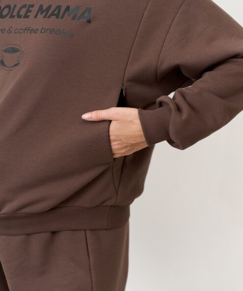 Alternative view of Шоколадный свитшот для будущих и кормящих мам La dolce mama