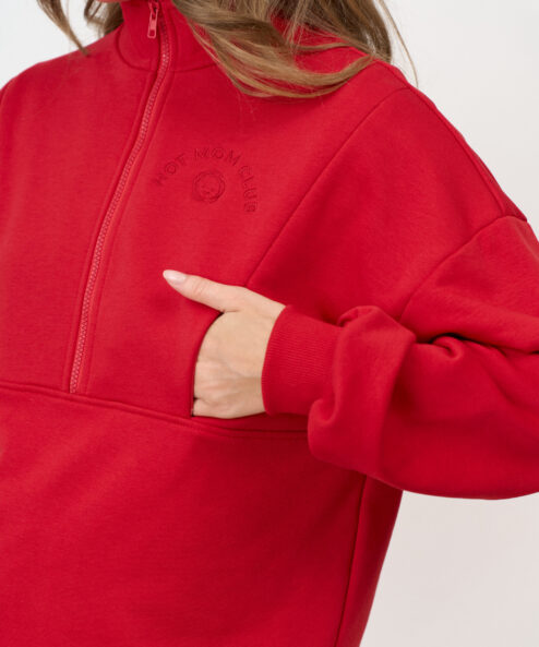 Alternative view of Красный свитшот для будущих и кормящих мам Hot Mom Club