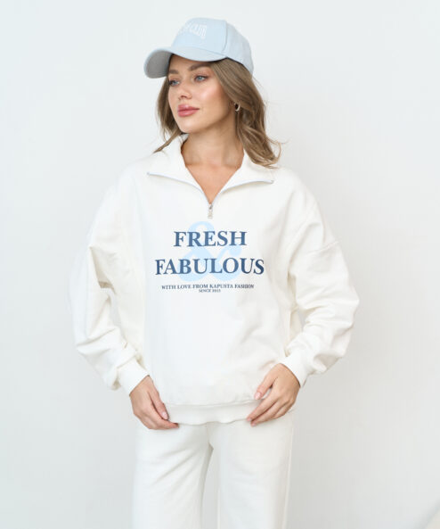 Молочный свитшот для будущих и кормящих мам Fresh & Fabulous