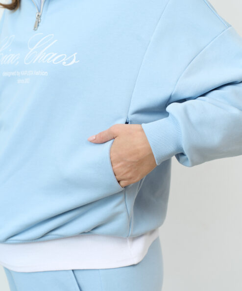 Alternative view of Светло-голубой свитшот для будущих и кормящих мам Ciao Chaos