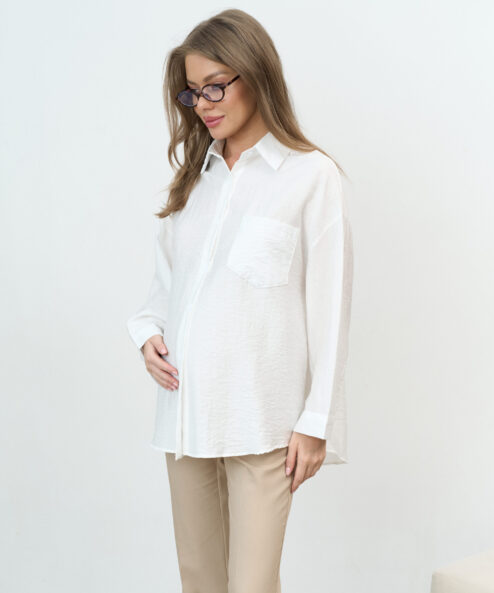 Белая блуза свободного кроя Silky