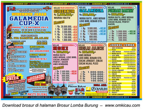 Brosur Lomba Galamedia Cup X Bandung