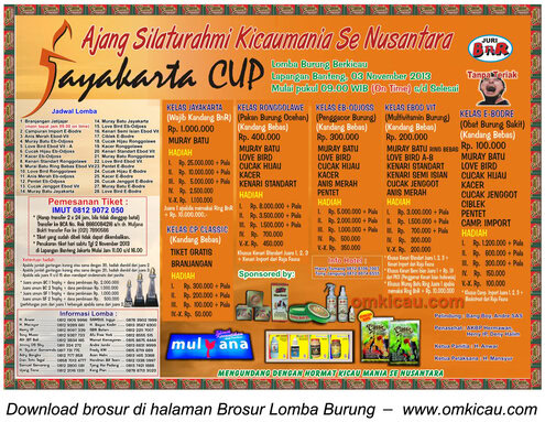 Brosur Jayakarta Cup