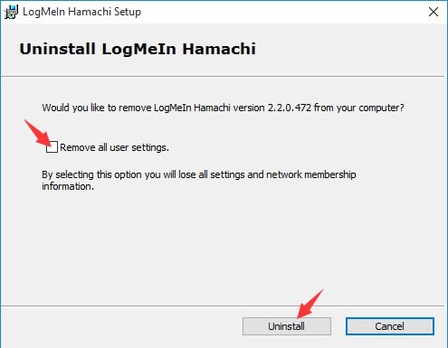 Uninstall-Hamachi