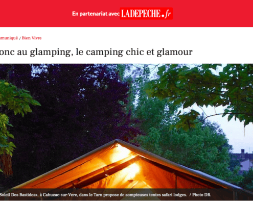 La depeche.fr article Glamping
