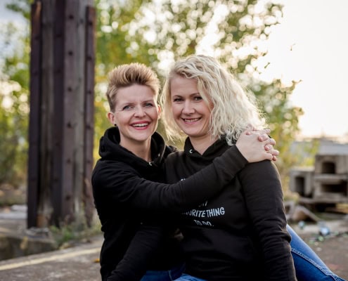 Best Friends Fotoshooting am Zughafen in Erfurt