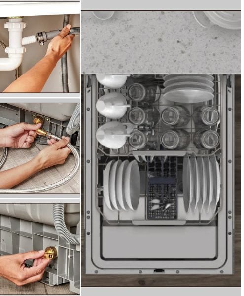 montáž umývačky riadu foto