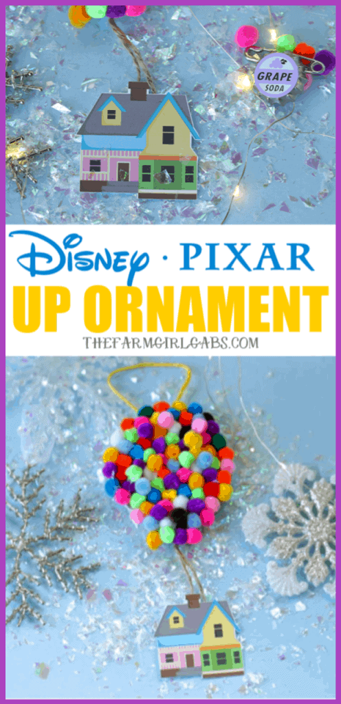 Adventure is out there! This Christmas, Make Your Own UP Disney Christmas Ornament. This easy craft is perfect for fans of the Disney Pixar movie UP! #UP #Pixar #DisneyCrafts #ChristmasOrnament #Disney #ChristmasTree #ChristmasDecoration