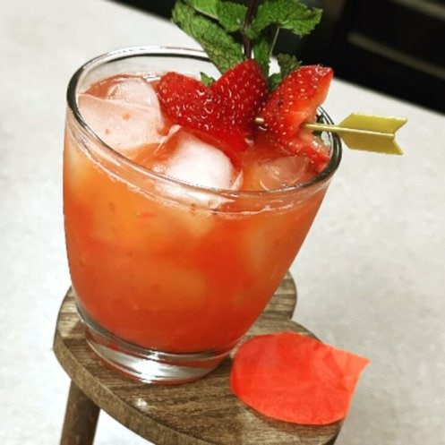 Valentines day themed cocktails