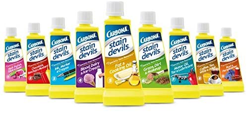 a set of Carbona Stain Devils stain removing products