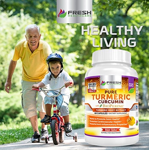 Fresh Healthcare Non-GMO, Gluten Free Pure Turmeric Curcumin Powder with BioPerine and Black Pepper - 180 Vegan Capsules - Image 6