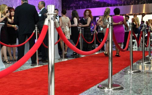 Red Carpet & Stanchions rental for events in Los Angeles, Orange County, and nationwide
