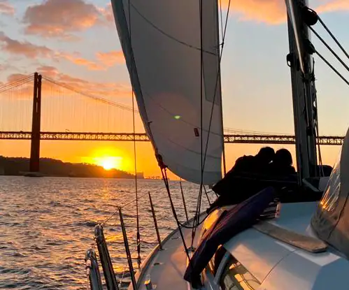 Romantic Sunset Sailing Boat