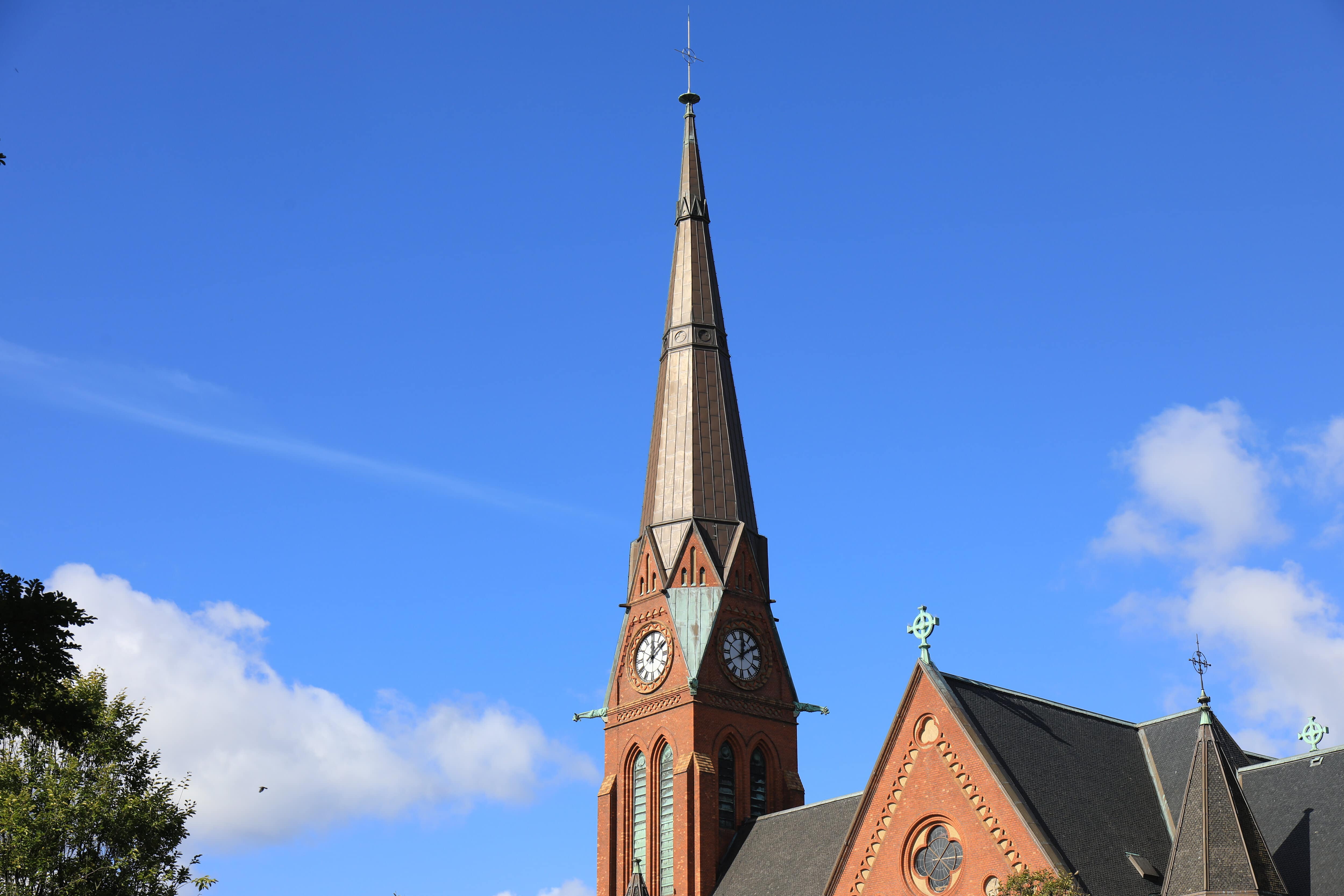 ヘルシンボリの教会の時計台