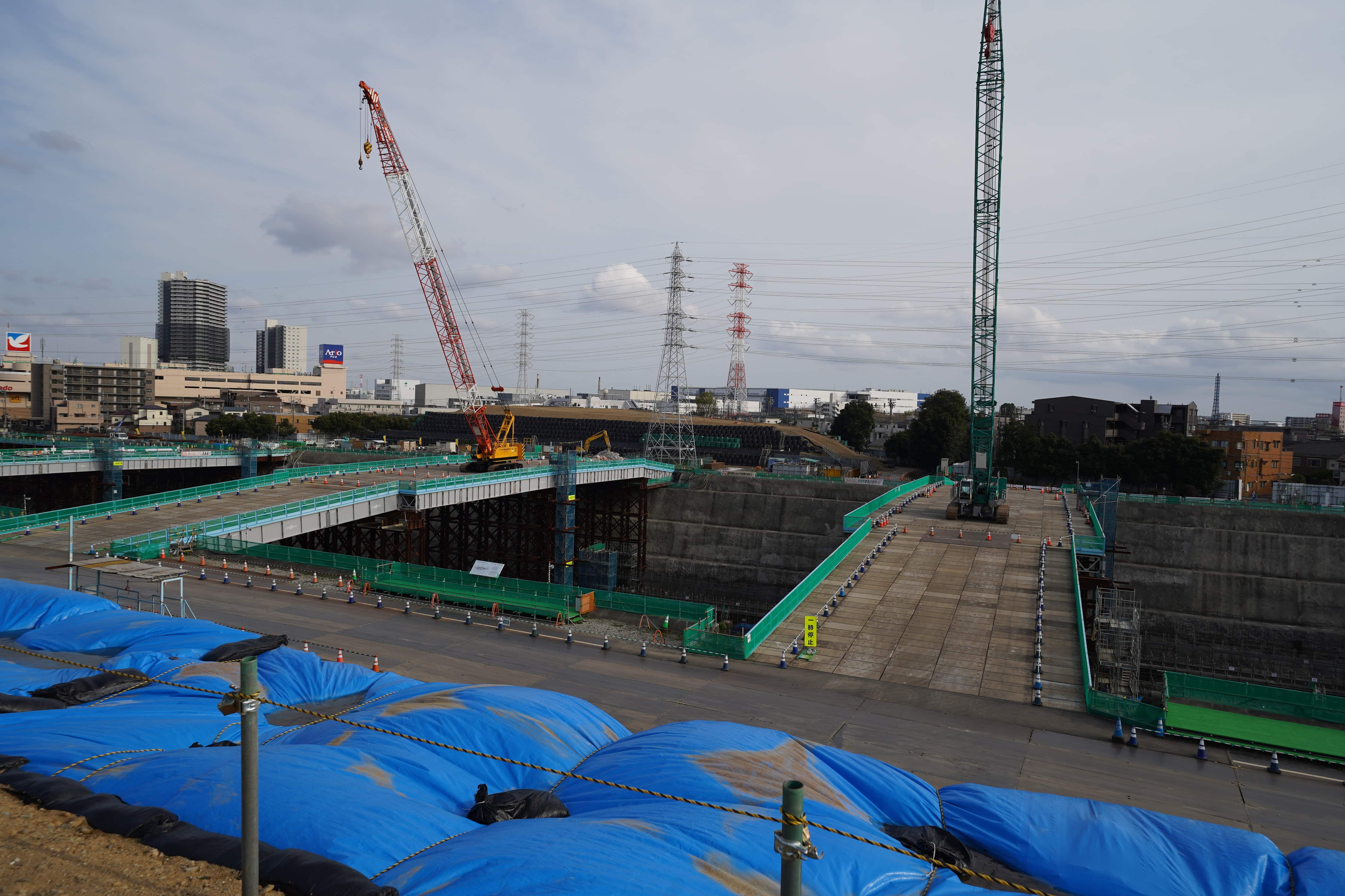 リニア神奈川県駅の掘割工事地下空間１