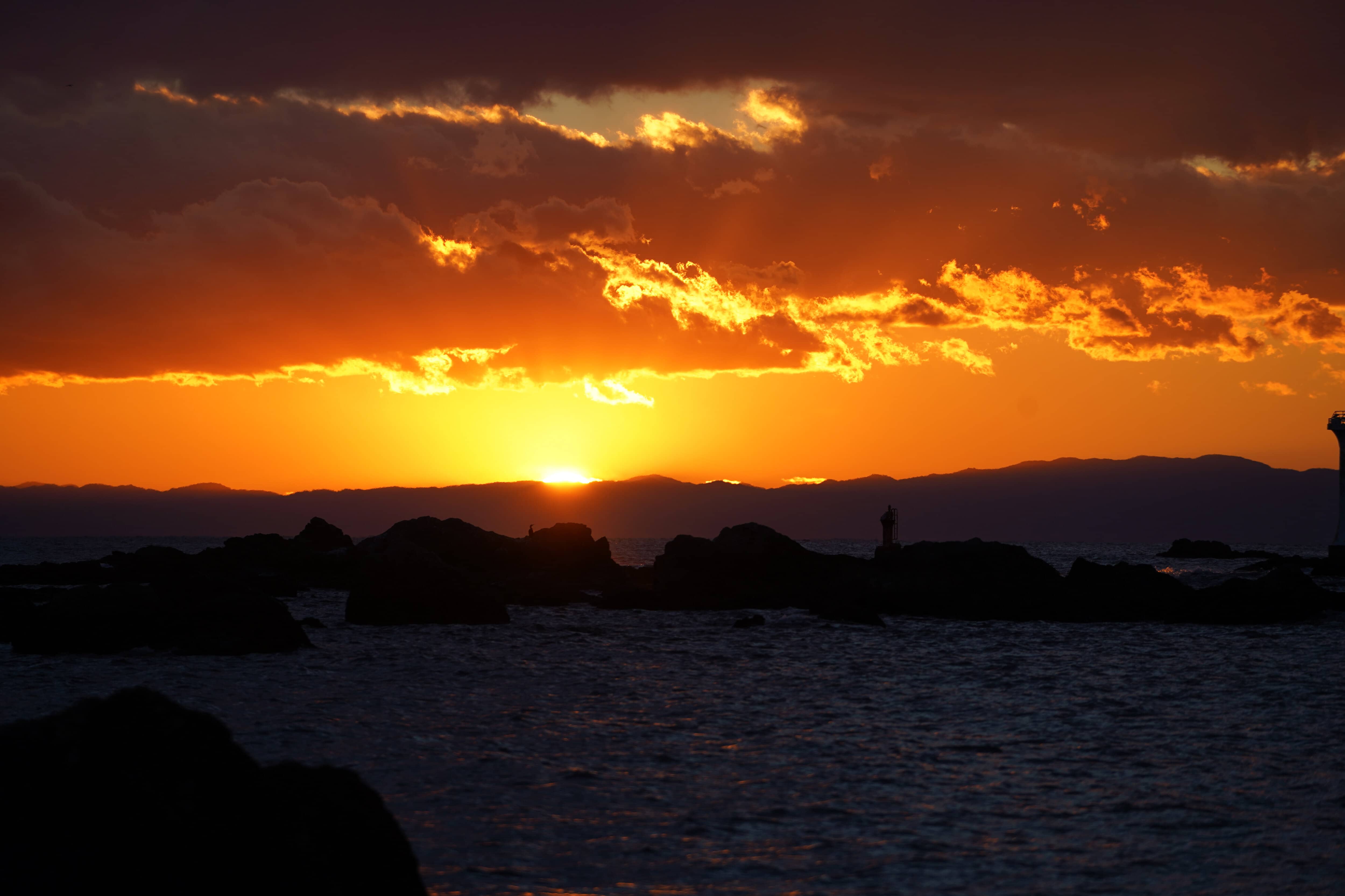 太陽が沈む