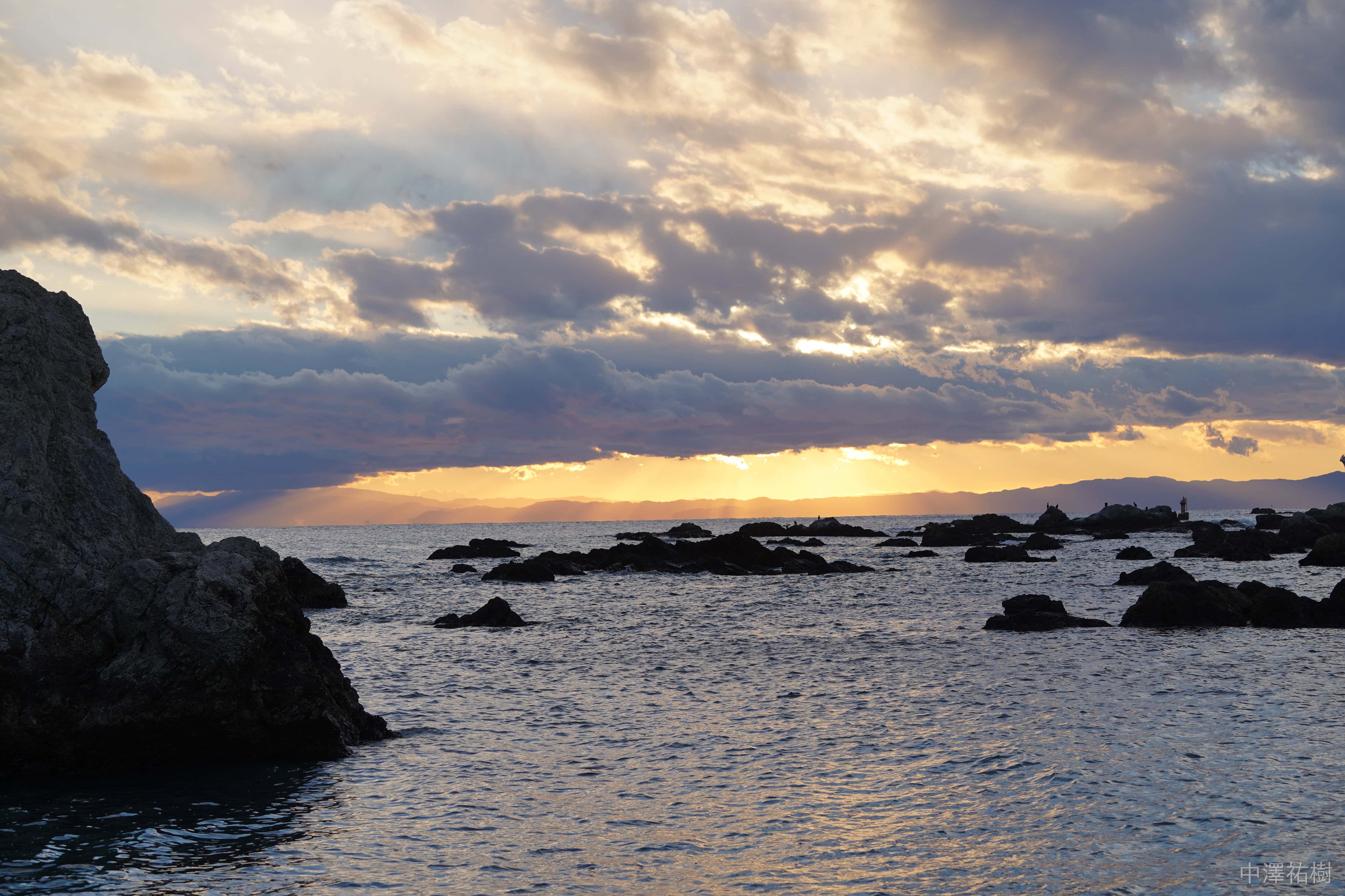 森戸海岸の夕日２