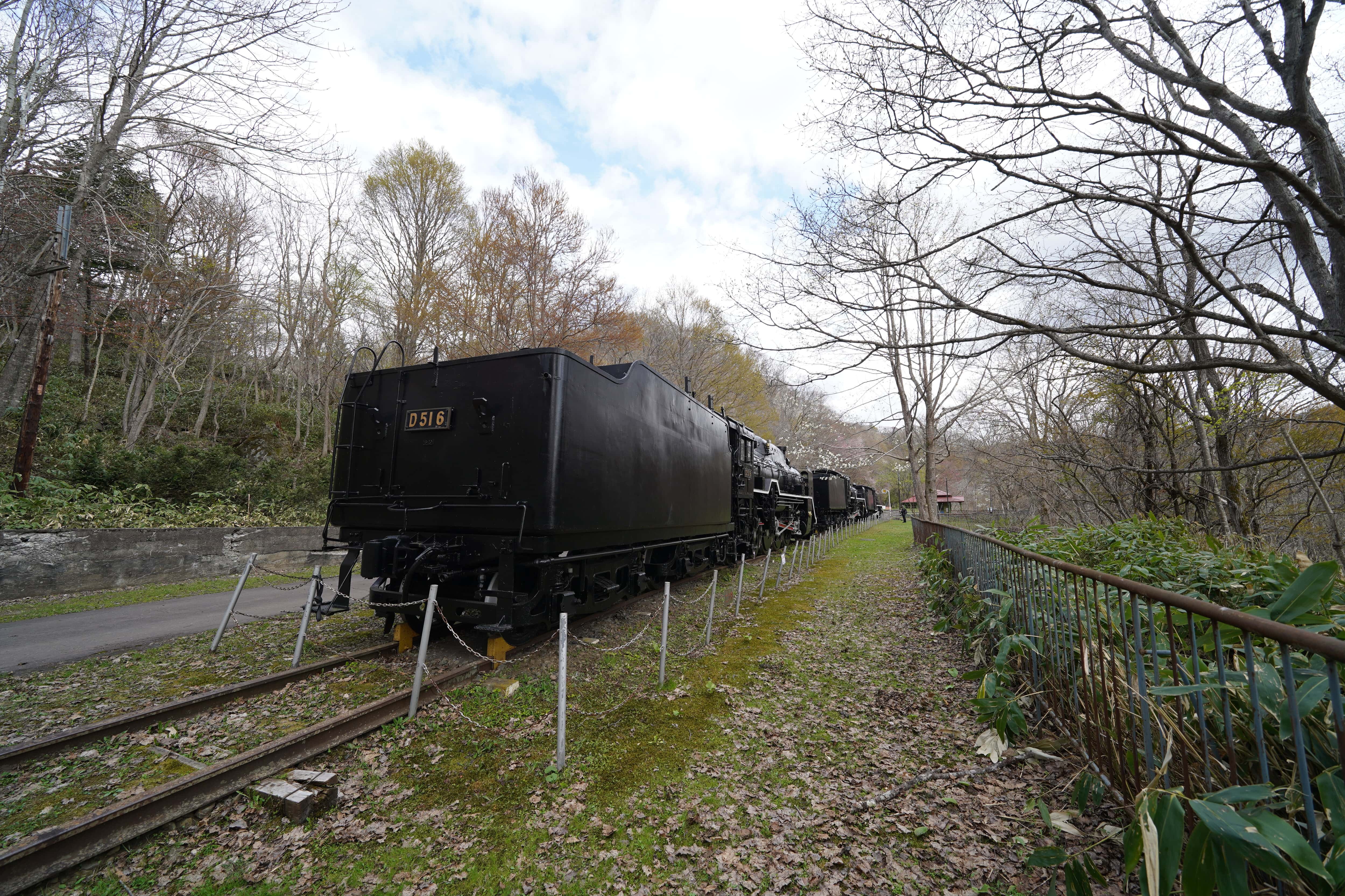 25.旧神居古潭駅の蒸気機関車