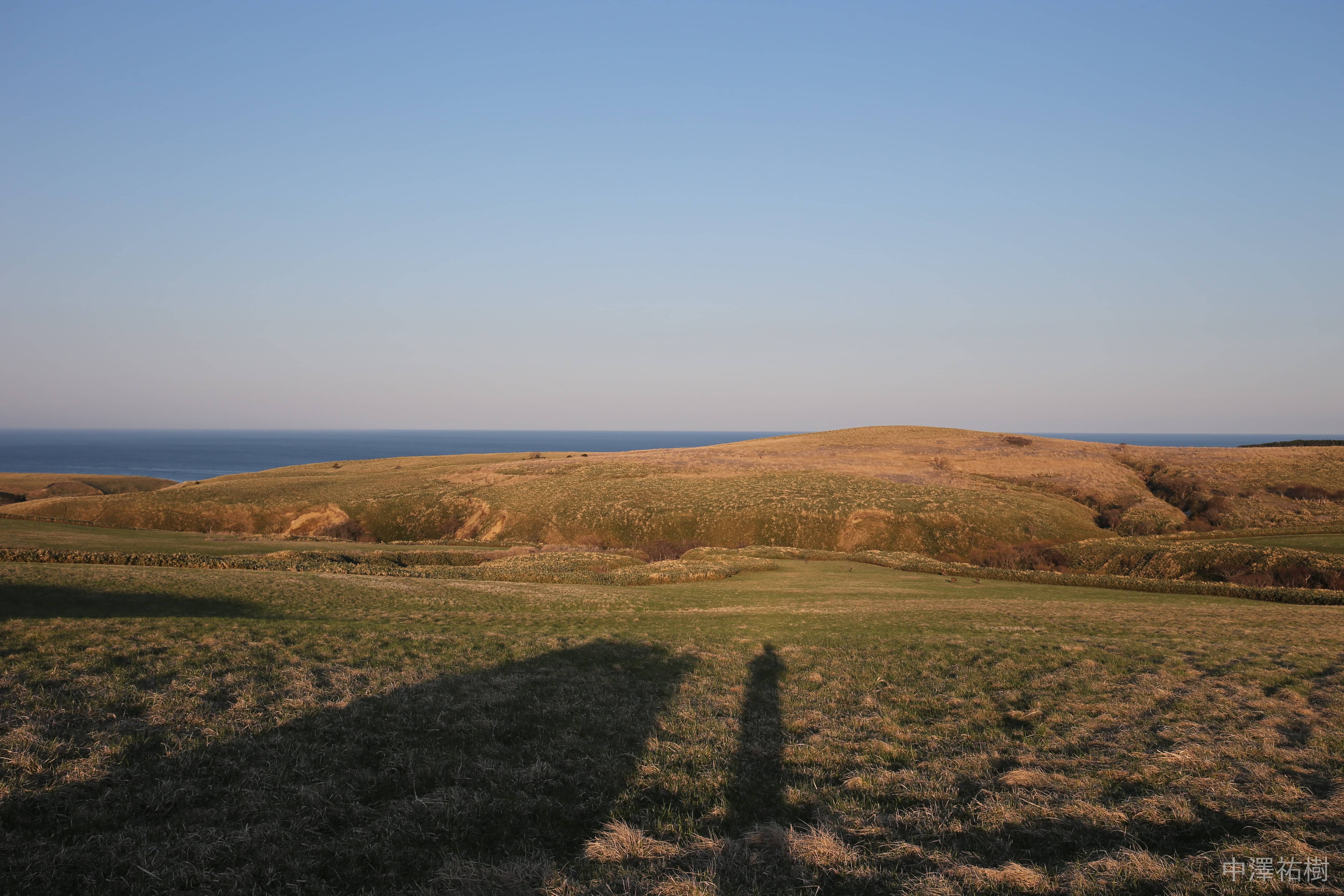 163.宗谷丘陵・夕暮れの丘と宗谷海峡（1DX）②