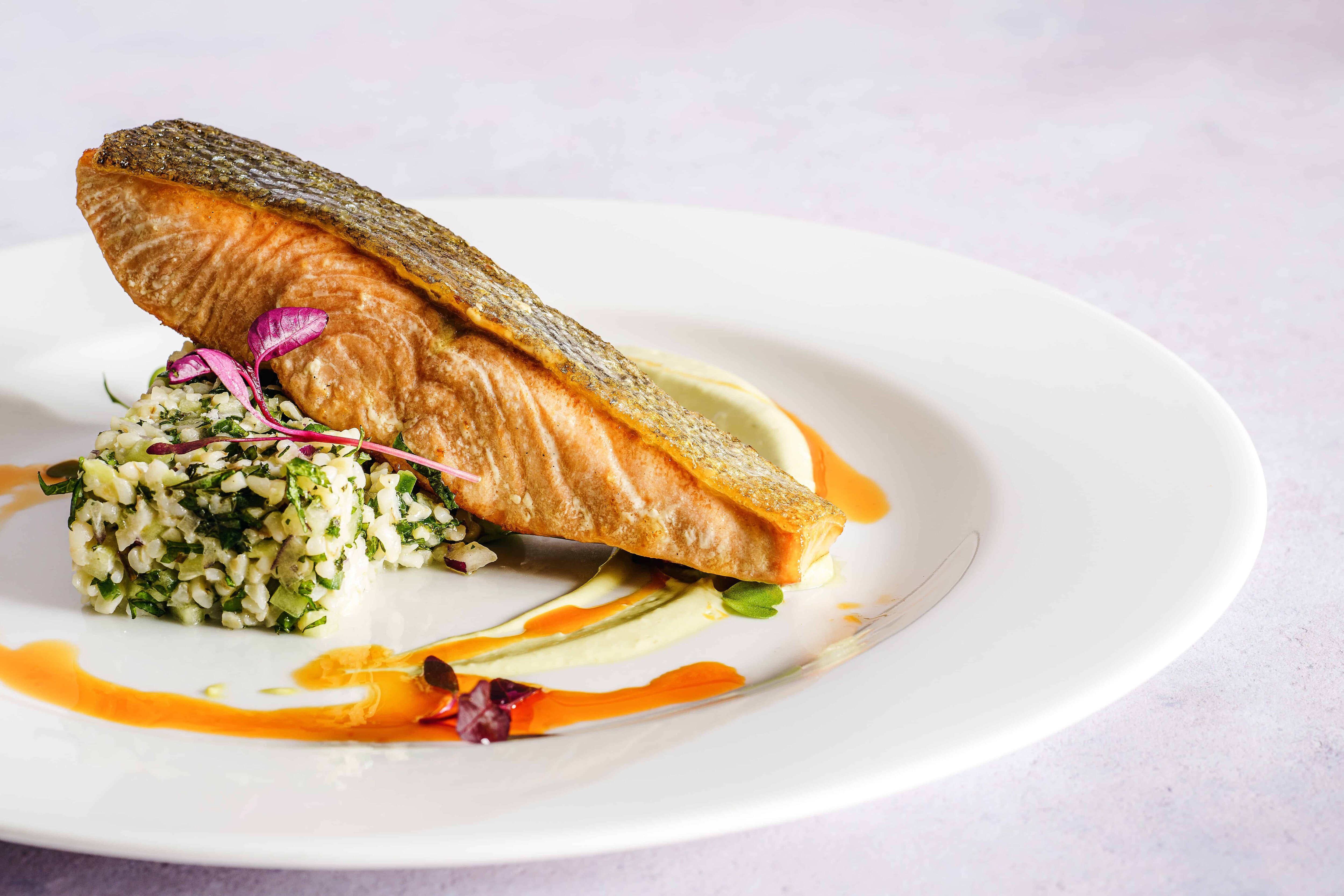 Salmon on a plate. Best Foods to Eat for Healing ME/CFS